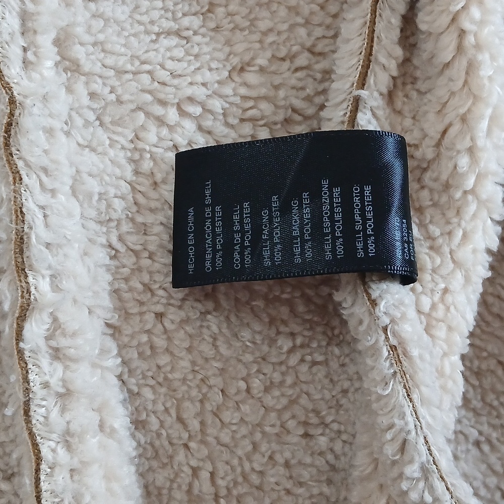 Ecote Tan and Cream Shearling Jacket - Picture 8 of 11